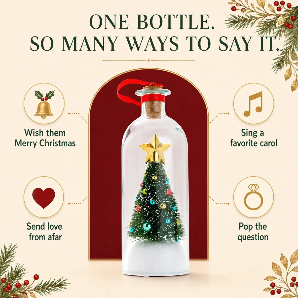 Message Bottle Christmas Tree