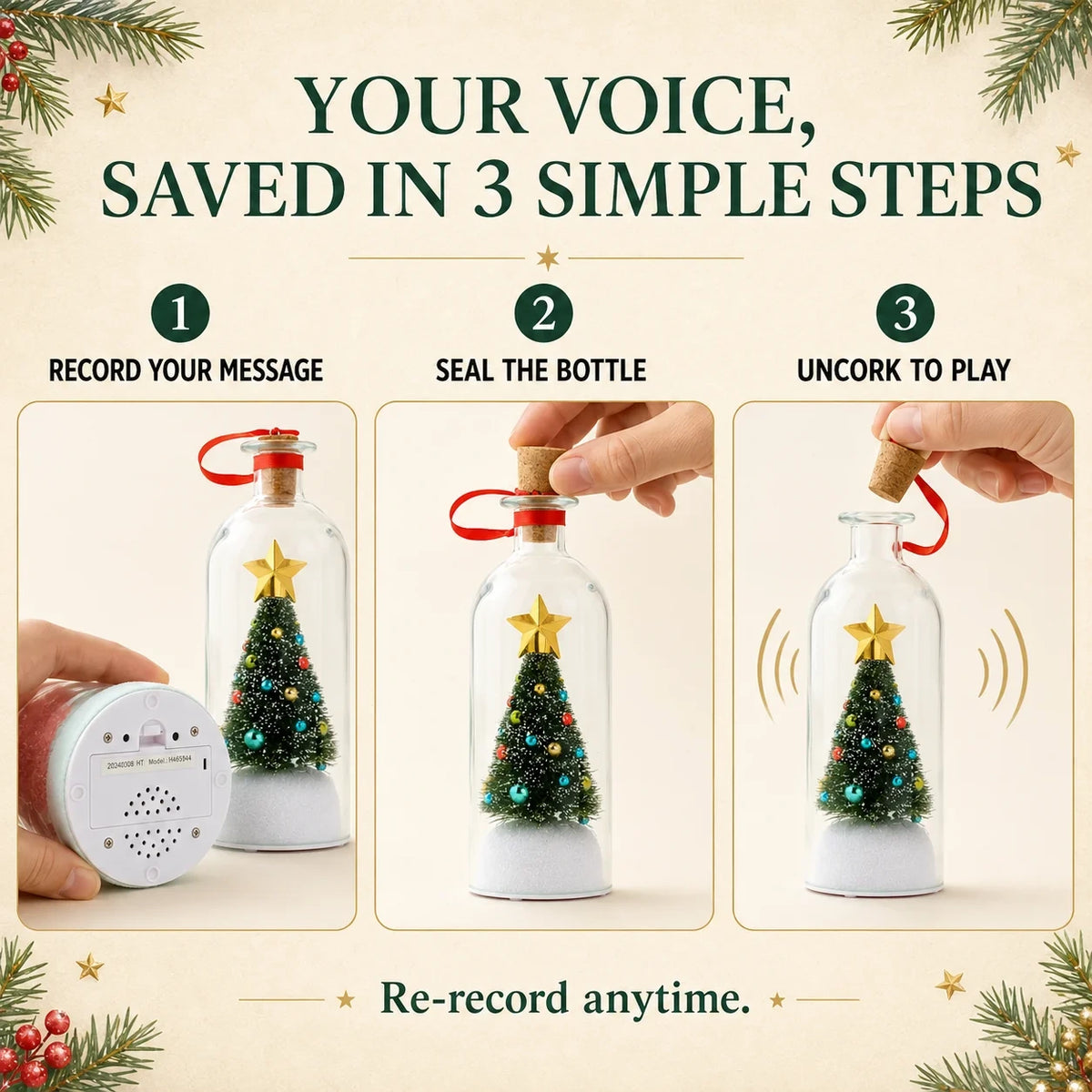 Message Bottle Christmas Tree